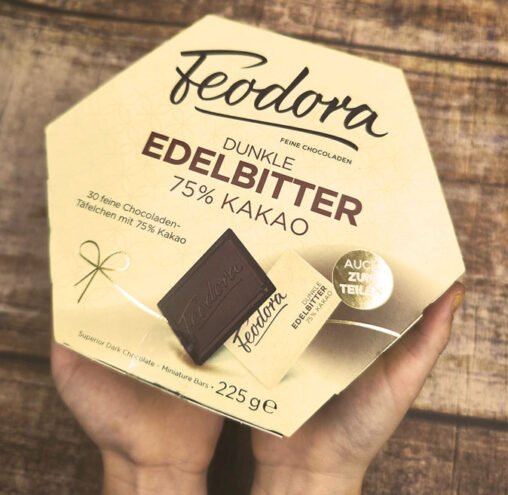 現貨 賭神巧克力 德國 Feodora巧克力 30片( 225G) Edelbitter 75%：圖片 4