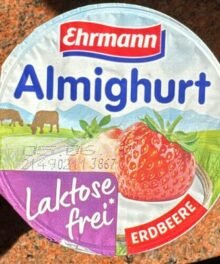 Ehrmann Almighurt Laktosefrei, Sorten: Erdbeere, Vanille, Pfirsich-Maracuja, Stracciatella