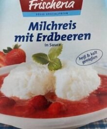 Frischeria Milchreis mit Erdbeeren in Sauce
