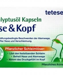 Tetesept 歐洲尤加利油鼻子和頭部膠囊 [Kapseln Nase und Kopf mit Eucalyptusöl]