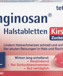 Tetesept Anginosan 櫻桃無糖喉糖 [Halstabletten Kirsche Zuckerfrei]