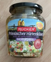Rücker Fries Hirtenkäse Salatwürfel in Öl mit Kräutern und Oliven, 45% Fett