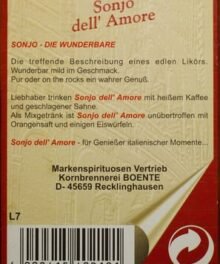 Sonjo dell Amore Amaretto 20% Vol.
