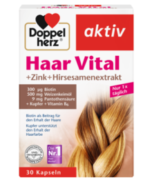 Doppelherz 頭髮活力+鋅+粟米提取物 [Haar Vital + Zink + Hirseextrakt]