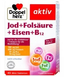 Doppelherz Jod + Folsäure + Eisen + B12