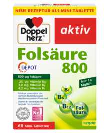 Doppelherz Folsäure 800 + B6 + B12 + C + E