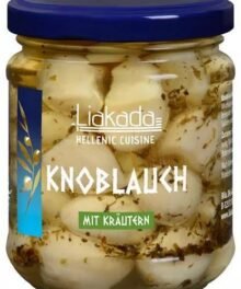 Liakada Knoblauch in Öl mit Kräutern