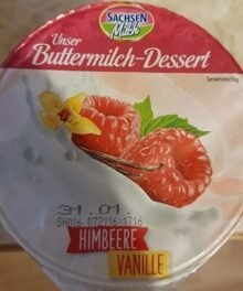 Sachsen Buttermilch-Dessert mit Himbeere, Zitrone, Aprikose, Orange