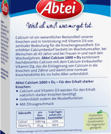 Abtei Calcium 1000 + D3 Osteo Vital