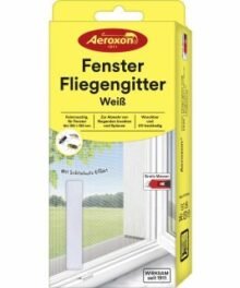 Aeroxon Insekten-Schutzgitter für Fenster, weiß, 130cm x 150cm