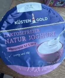 Küstengold Laktosefreier Natur Joghurt mild mind.3,7% Fett