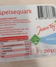 Jeden Tag Speisequark Magerstufe 0,3%