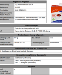 Jeden Tag Kondensmilch 10% Fett, ohne Gentechnik