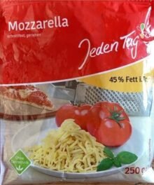 Jeden Tag Mozzarella, gerieben, 45% Fett i.Tr.