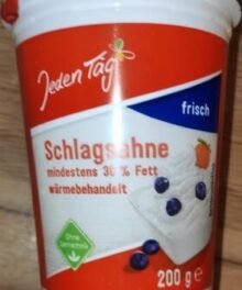 Jeden Tag Schlagsahne 30%