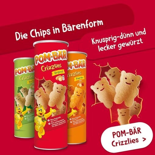[2025] 德國 Pombär 紅椒風味 薯片 小熊餅乾  洋芋片 POM-BÄR 150g：圖片 5