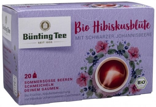 Bünting Tee Bio Hibiskusblüte mit Schwarzer Johannisbeere