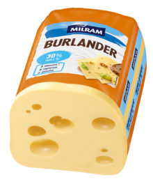 Burlander leicht 30% Fett i.Tr. Schnittkäse