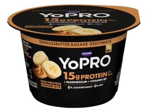 Danone Yopro Skyr Style Stracciatella, Erdnuss-Banane