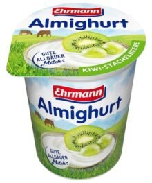 Ehrmann Almighurt Joghurt Ki-Ba, An, Kiwi, Pfirs 3,8%