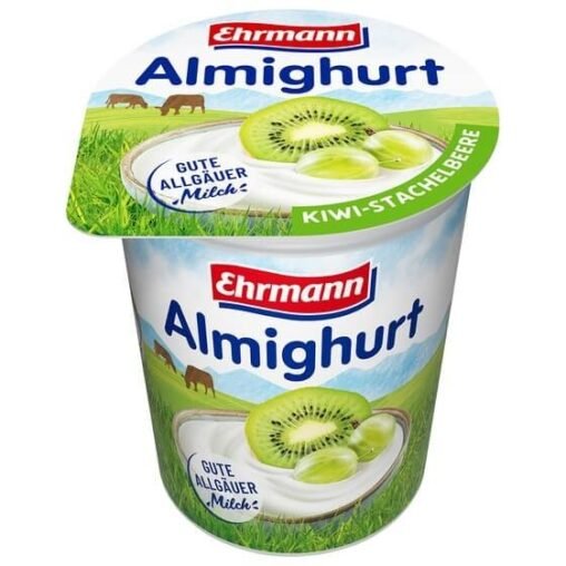 Ehrmann Almighurt Joghurt Ki-Ba, An, Kiwi, Pfirs 3,8%