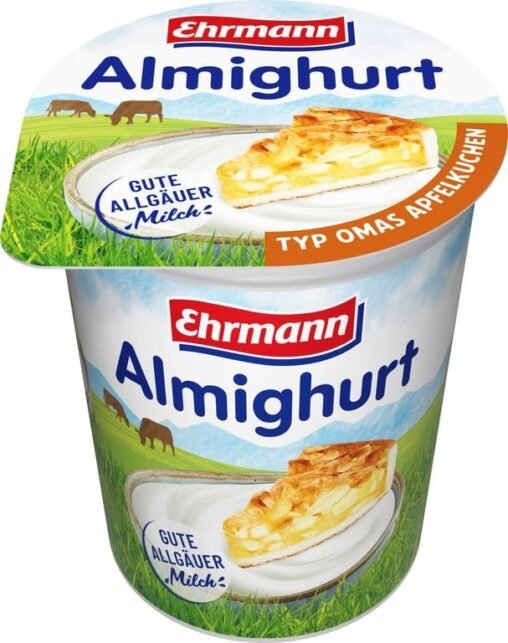 Ehrmann Almighurt Joghurt – Sorten: Zupfkuchen, Apfelkuchen, Käsekuchen, Erdbeerkuchen