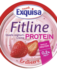 Exquisa Fitline Protein Fruchtquark Erdbeer,Vanille