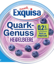 Exquisa Fitline Protein Fruchtquark Heidelbeere, Pfirsich-Maracuja