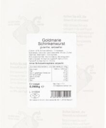 Goldmarie Schinkenfleischwurst mit Knoblauch