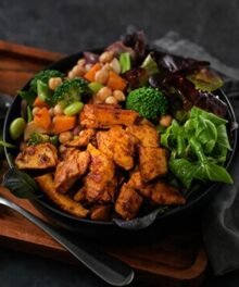 Hähnchen & Paprika Salat (korrekt wie vorgegeben, keine Änderung nötig)