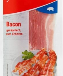 Jeden Tag Bacon in Scheiben, geräuchert