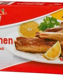 Jeden Tag Sardinen in Öl mit Zitrone ohne Haut und Gräten