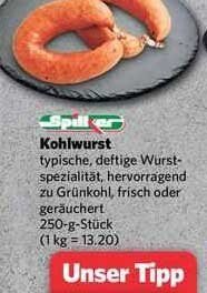Spilker Kohlwurst, frisch