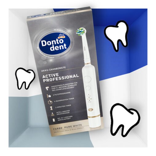 Dontodent Akku-Zahnbürste Active Professional 專業成人座充充電式電動牙刷(電動牙刷/4pc替換刷/插座)