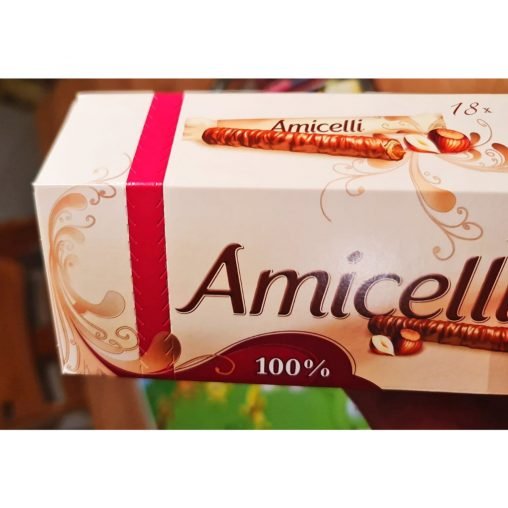 [2024/10] Amicelli 榛果脆餅巧克力條 威化餅 / 榛果脆餅巧克力條 200g 16入：圖片 2